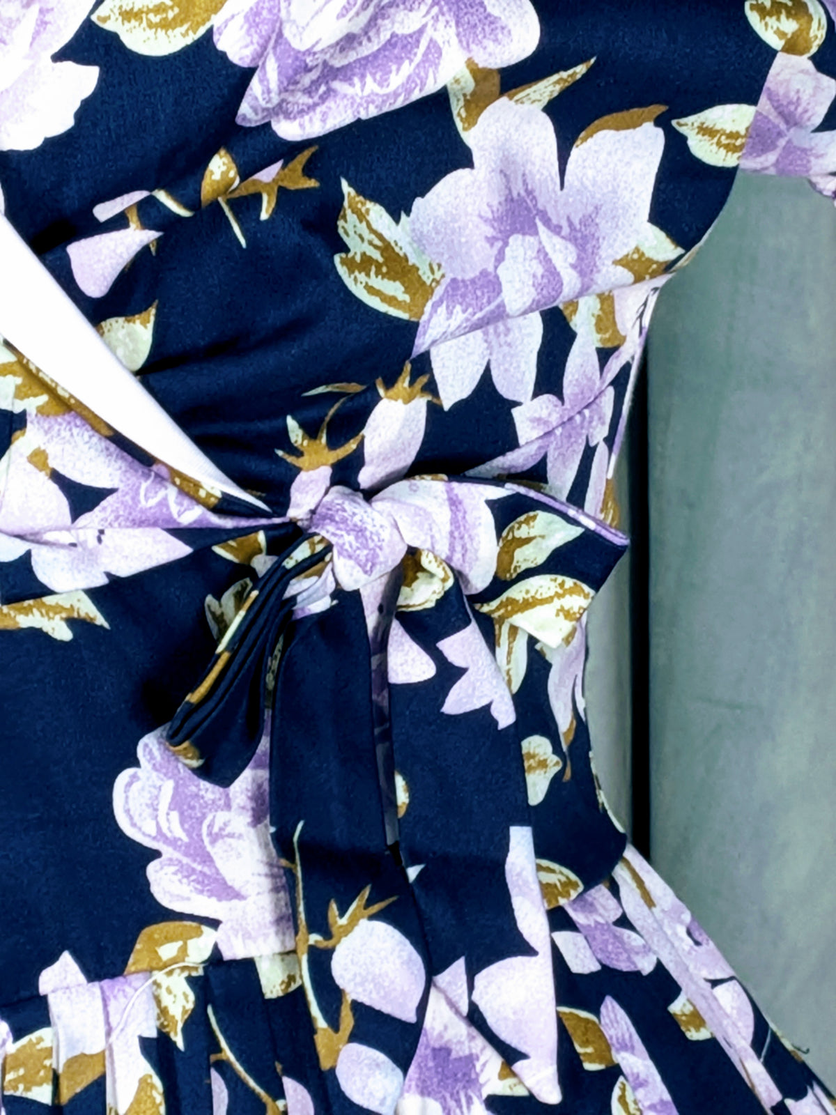 Unique Vintage 1950s Style Purple Floral Shirtwaist Dress