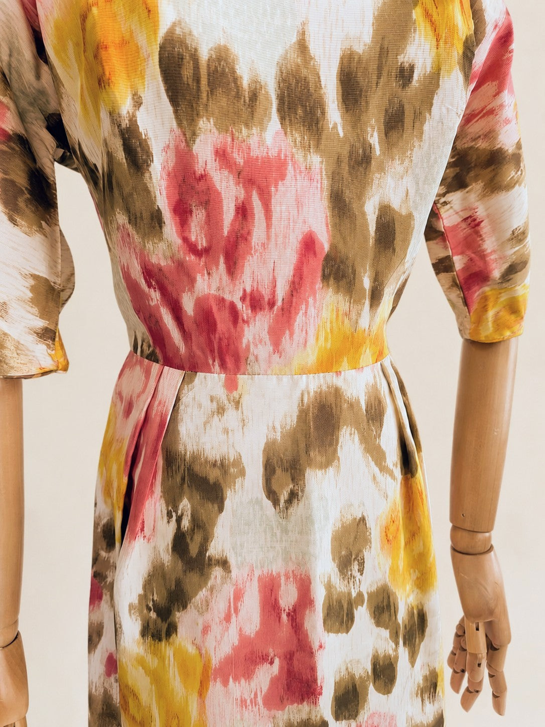 Vintage Mid-Century Floral Dress & Accessories Set