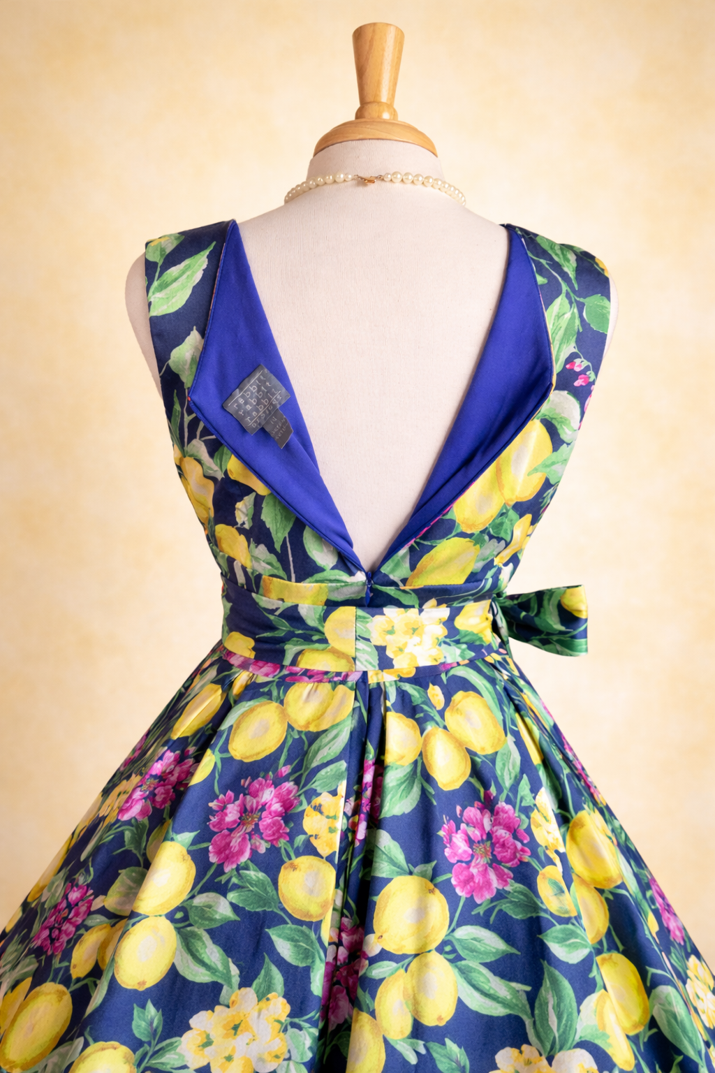 STYLE 1027 - 1950's Style Lemon Floral Fit & Flare Dress