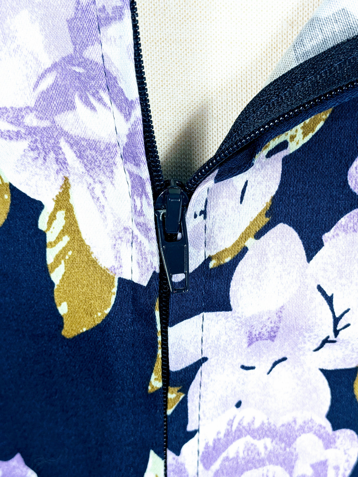 Unique Vintage 1950s Style Purple Floral Shirtwaist Dress