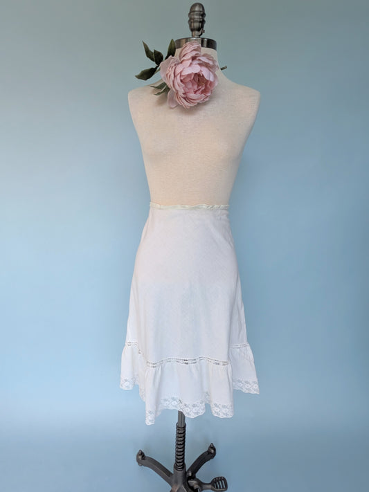 Vintage Mid-Century Cotton Slip/Petticoat