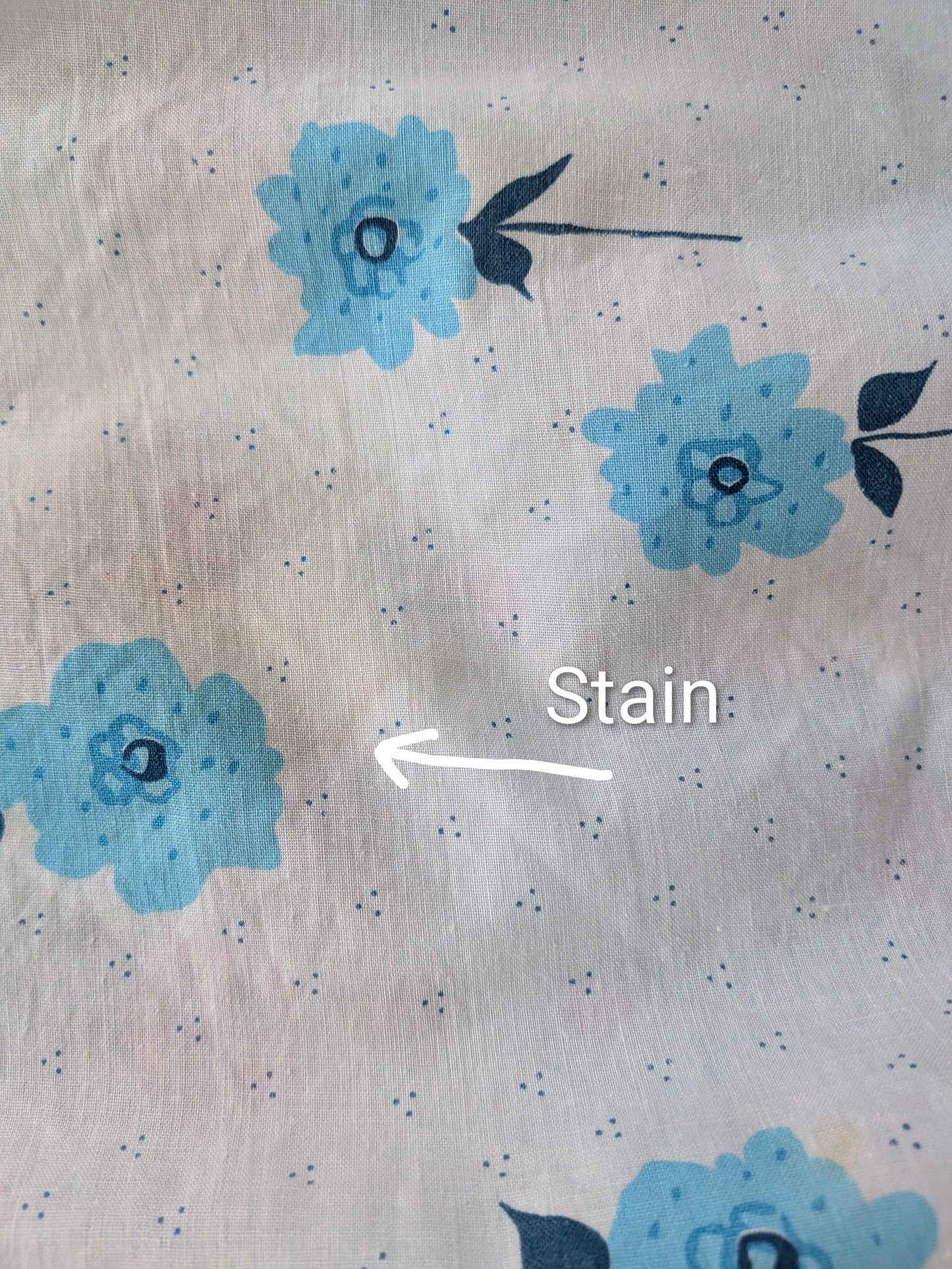 Vintage Mid-Century Teal Floral Apron