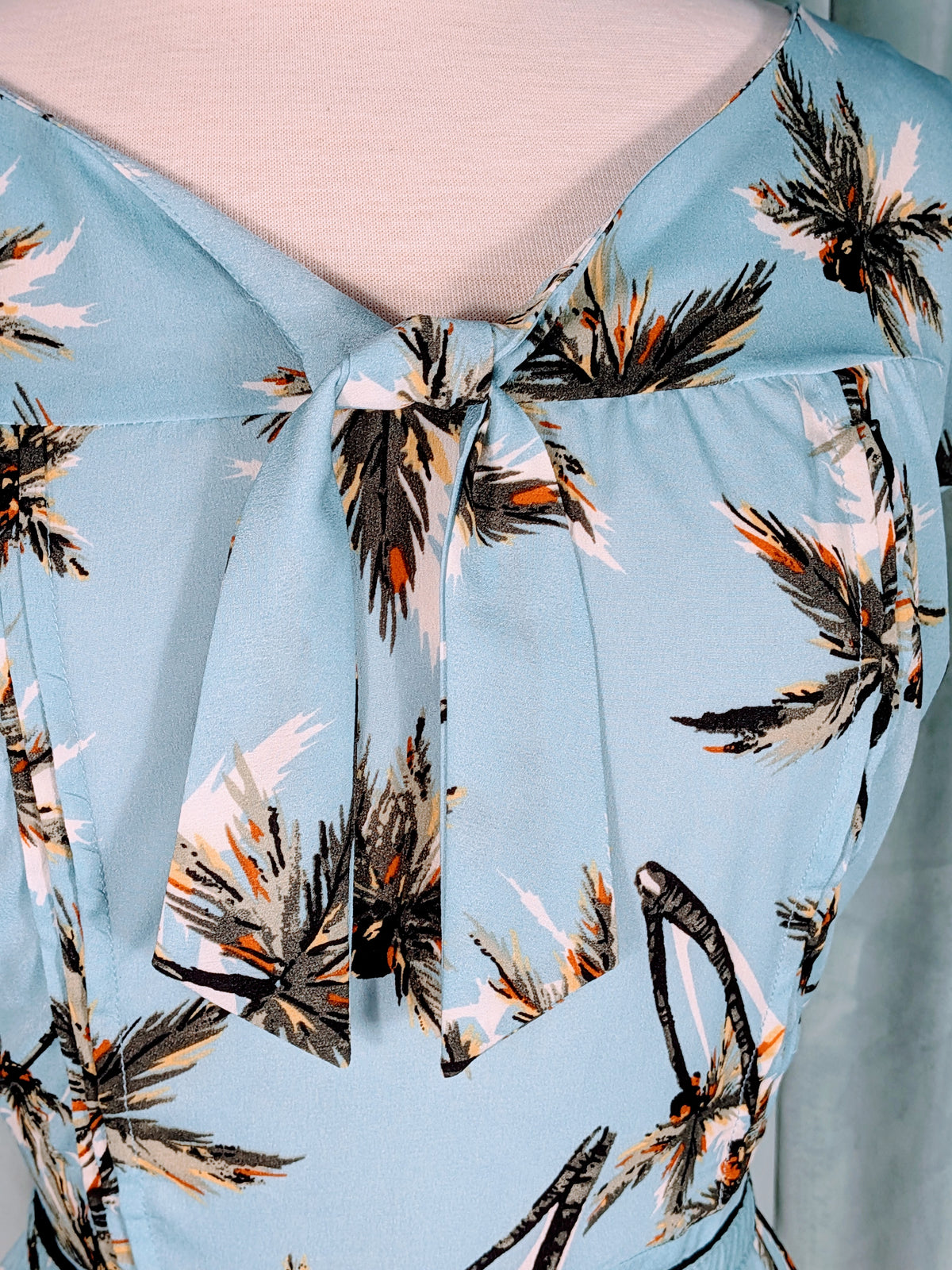 Unique Vintage Blue Hawaiian Dress