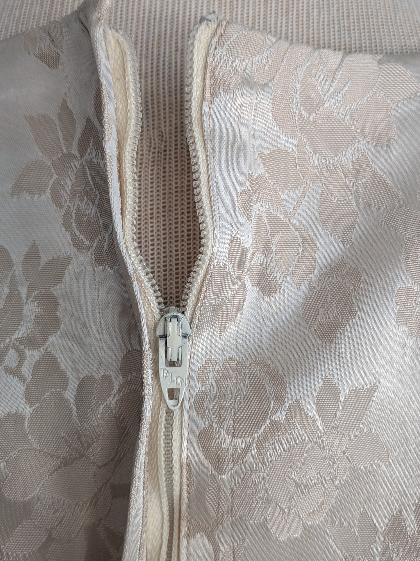 Vintage Mid-Century Champagne Brocade Dress