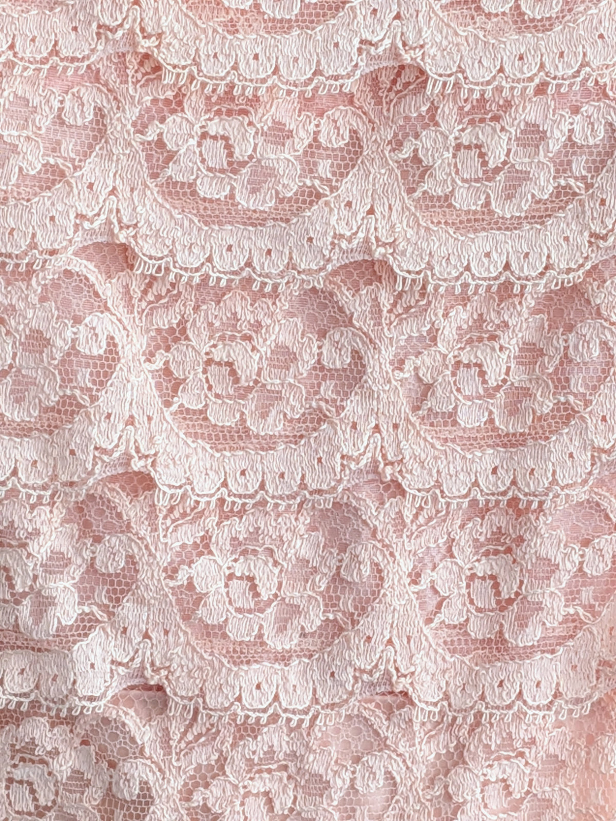 Vintage Mid-Century Pink Lace Pencil Dress
