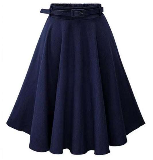 Dark Denim Swing Skirt - One Size
