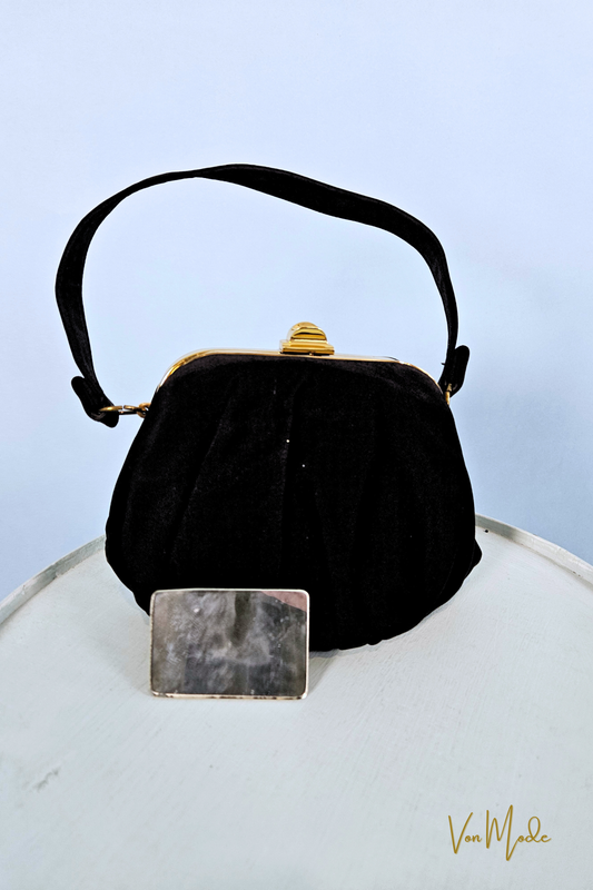 Vintage 1950's Black "Fabrique" Handbag