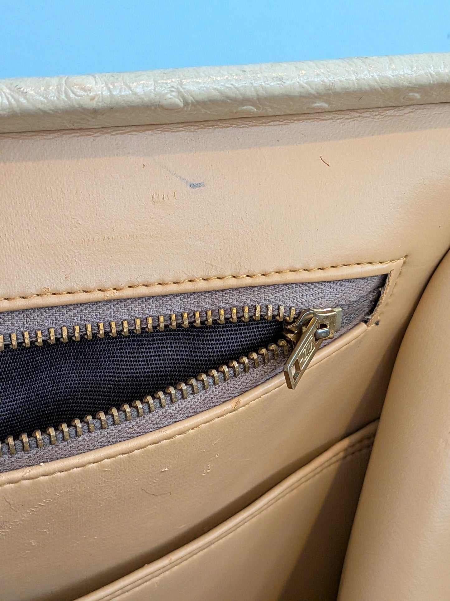 Vintage Mid-Century Lesco Lona Ostrich Handbag