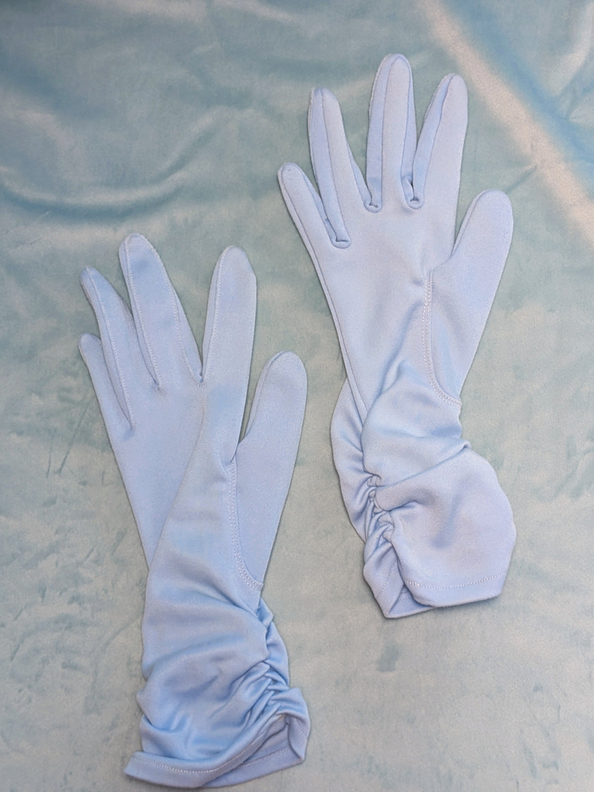Vintage 1950s Blue Slouch Gloves