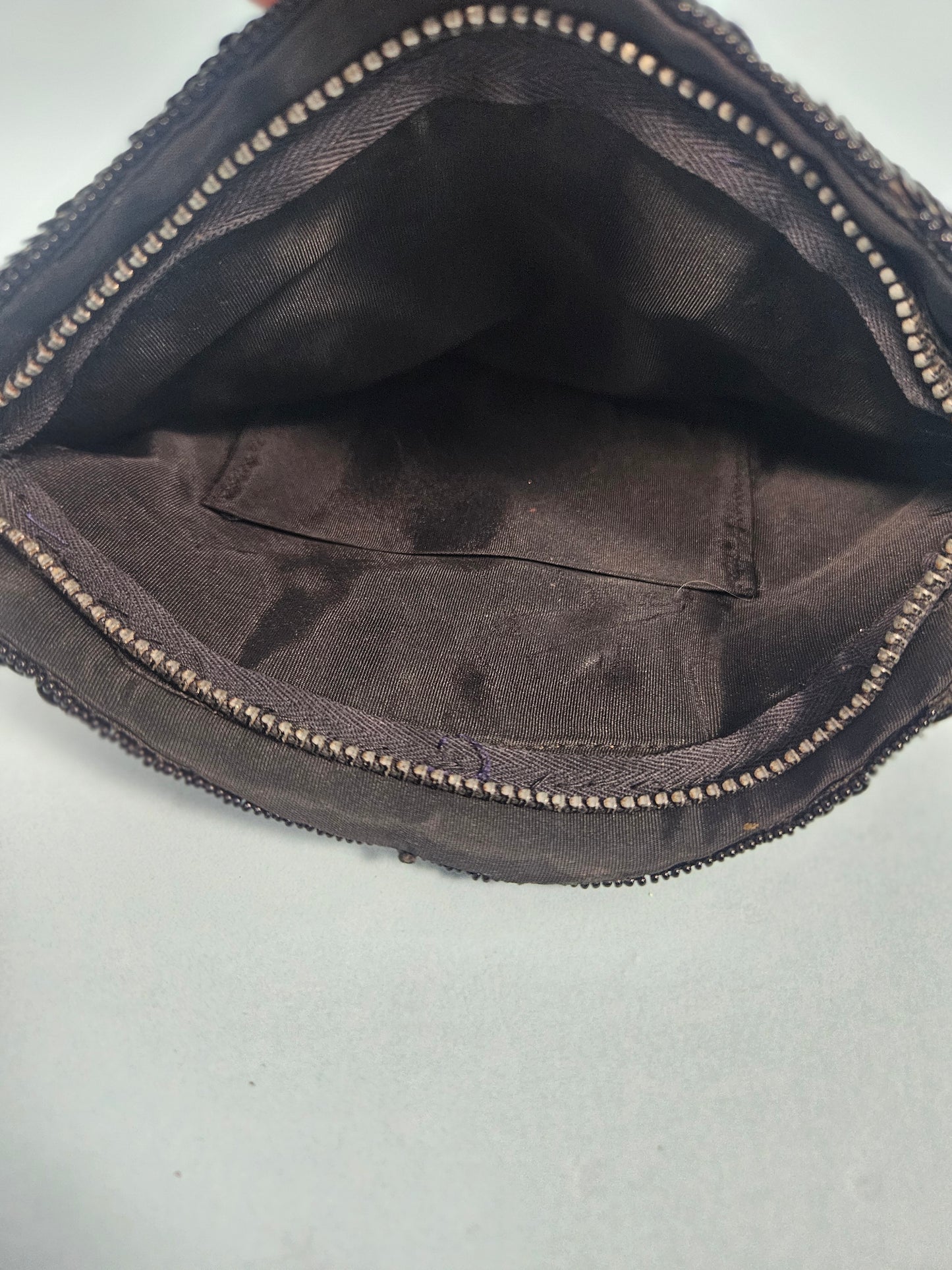 Vintage 1940s Black Sequin Clutch