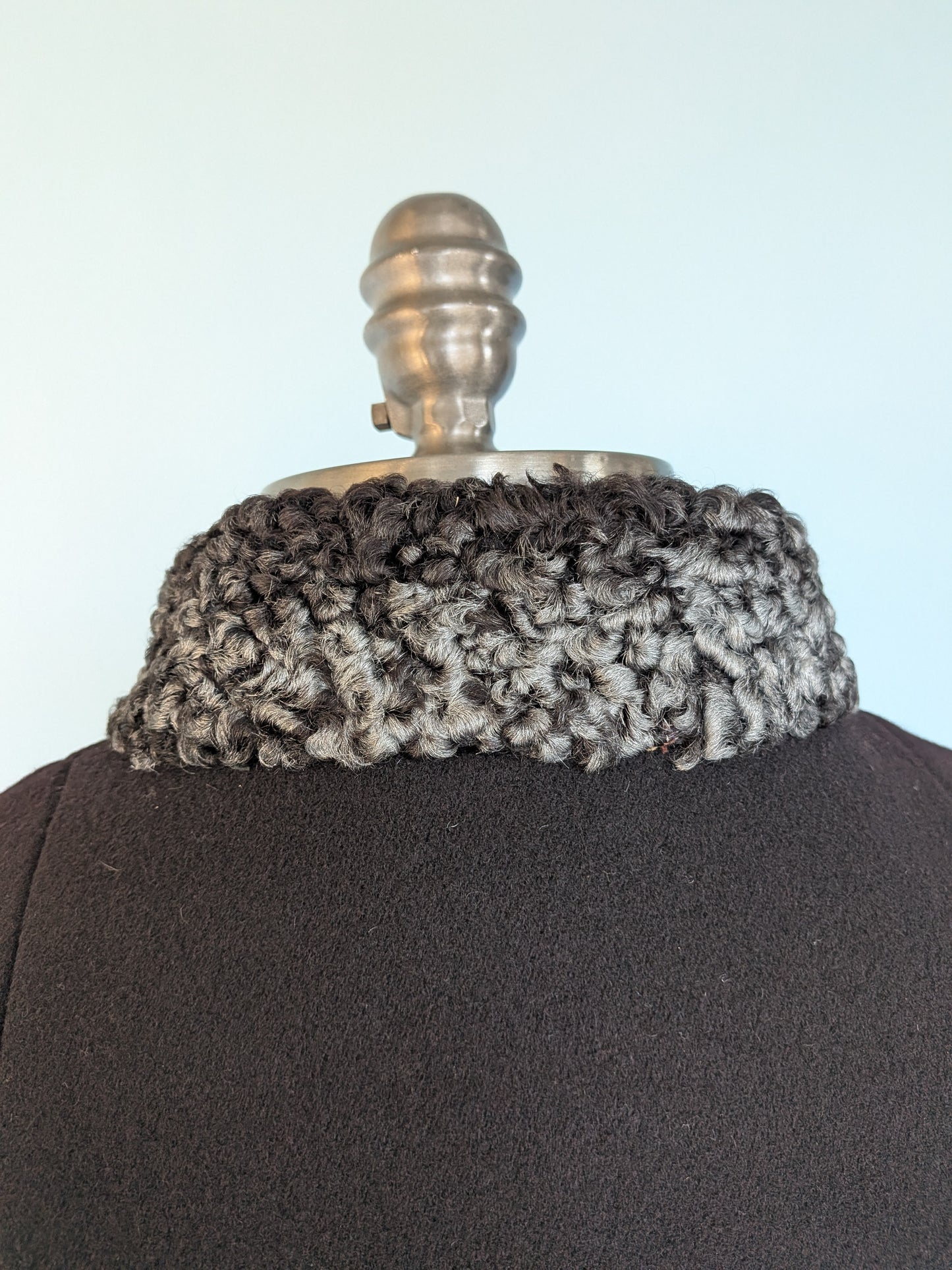 Vintage 1960s Golet Original Black Wool Structured Coat