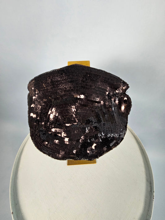 Vintage 1940s Black Sequin Clutch