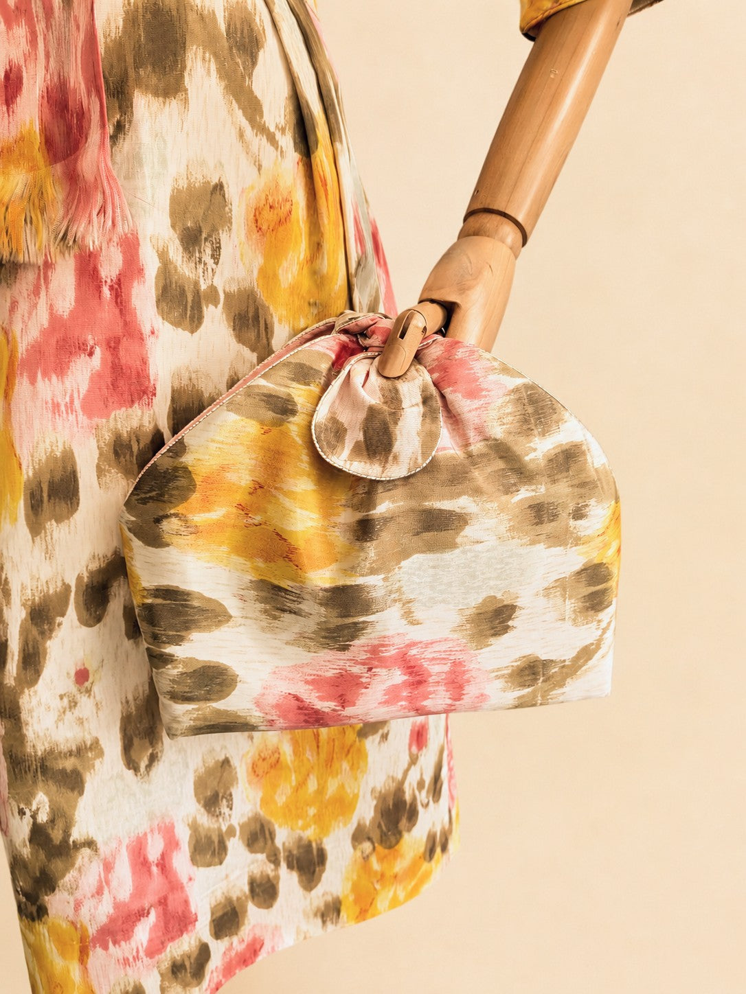 Vintage Mid-Century Floral Dress & Accessories Set