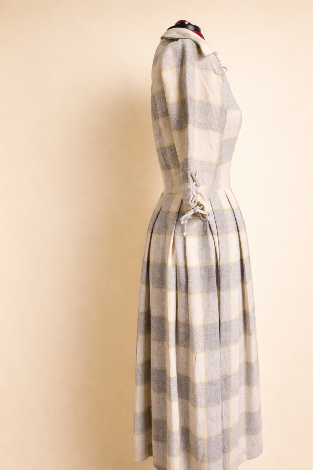 Vintage 1940's - 1950's Carol King Fashions Wool Plaid Dress