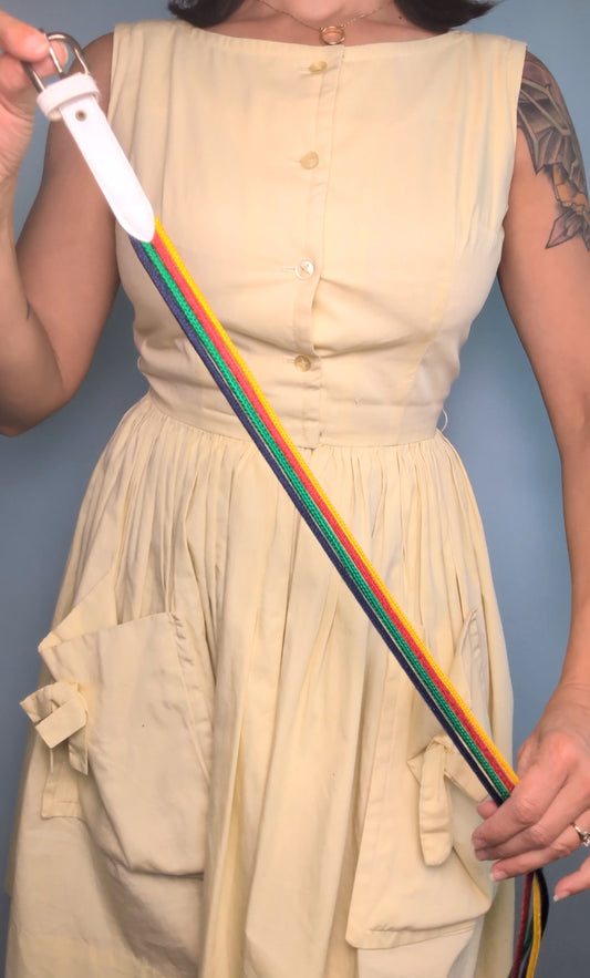 Vintage 1980s Colorful Cord Belt