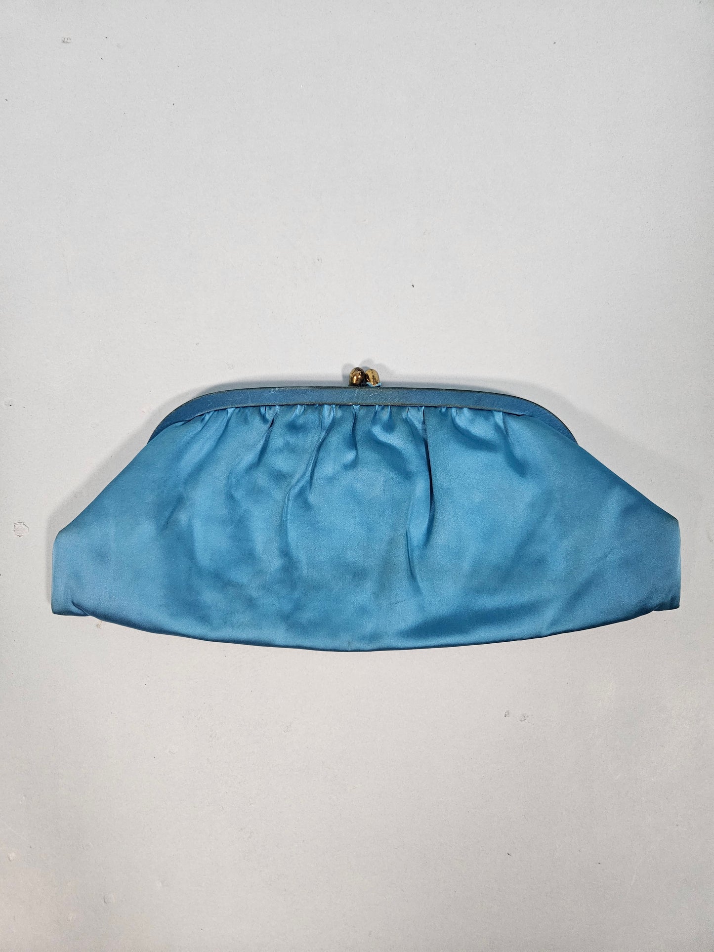 Vintage 1950s-1960s Turquoise Clutch & Gloves Set