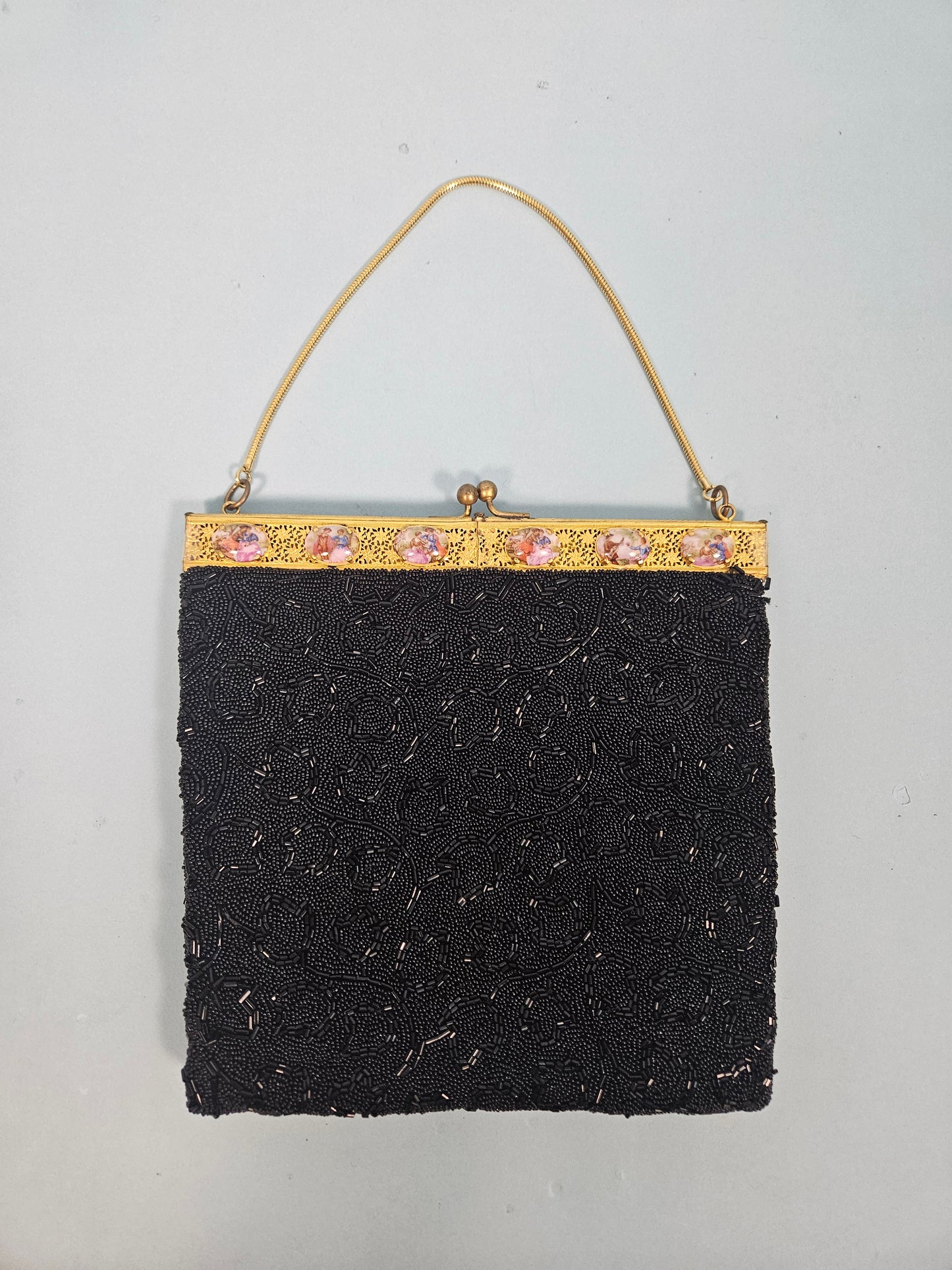 Vintage 1950s Delill Beaded Evening Bag